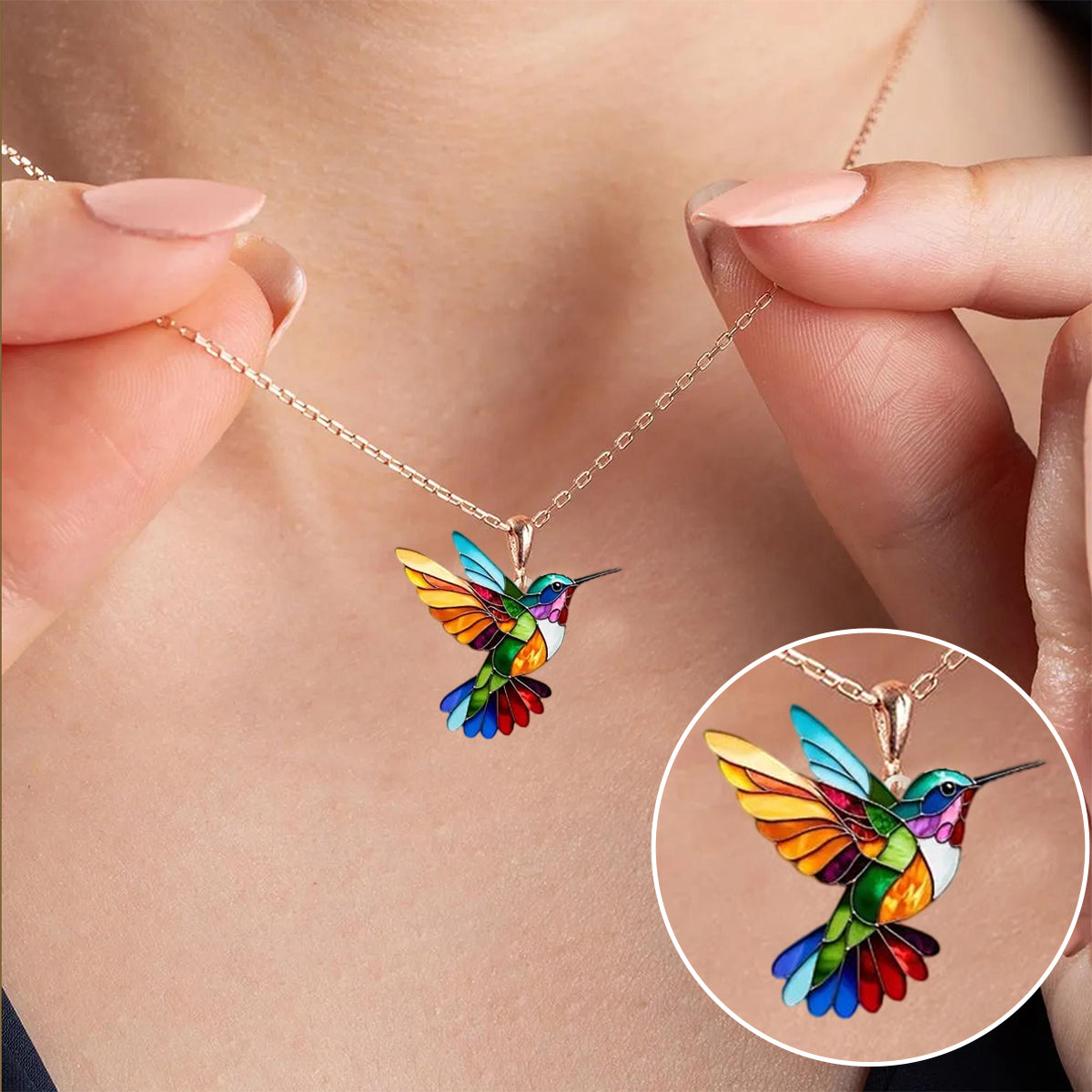 Colorful Hummingbird Necklace™