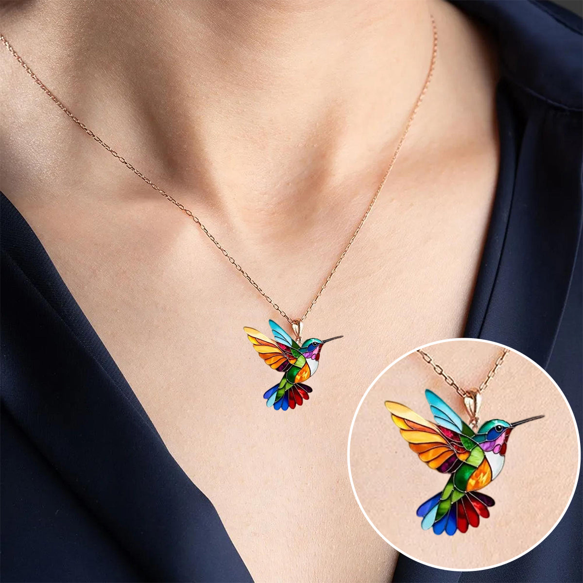 Colorful Hummingbird Necklace™