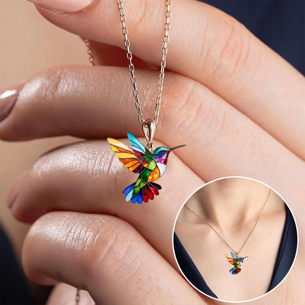 Colorful Hummingbird Necklace™