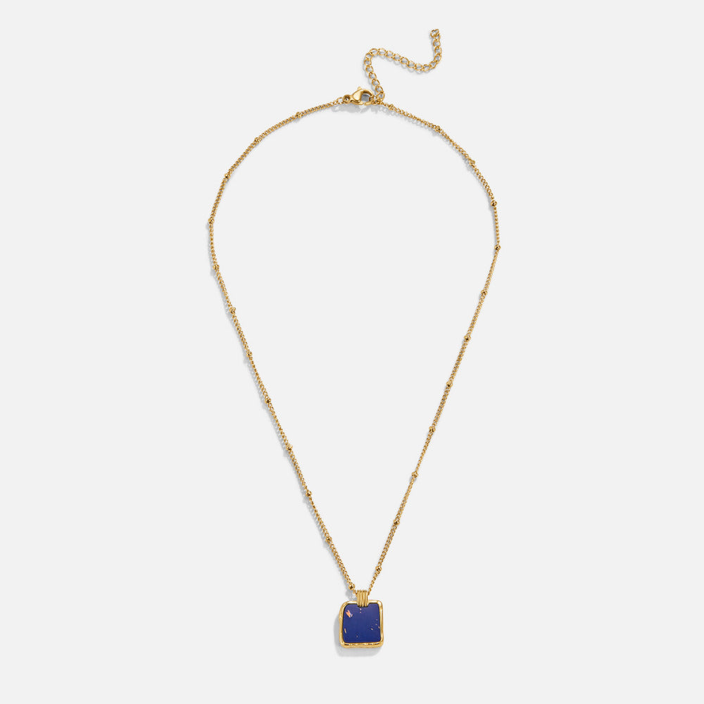 Astoria Blue Stone Pendant Necklace