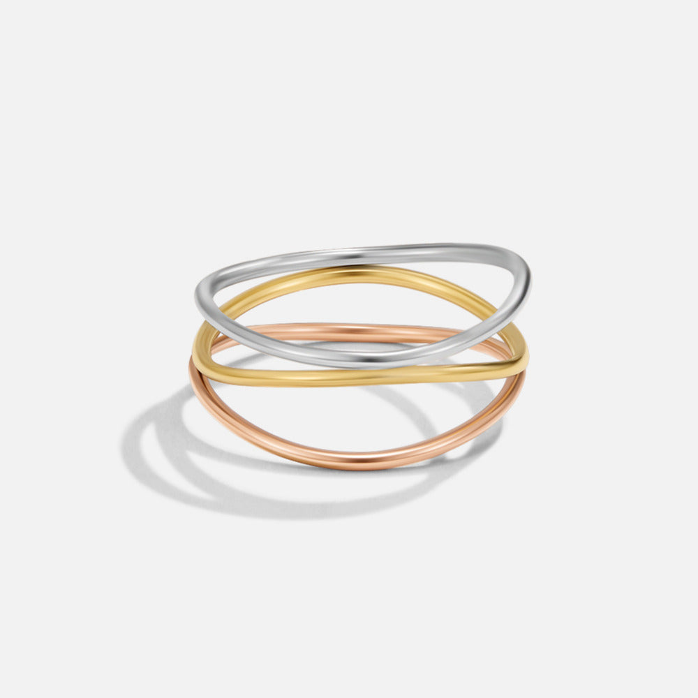 Ayla Three Toned Layered Ring