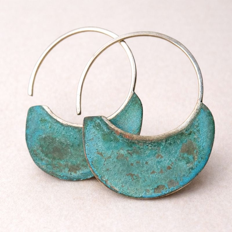 Vintage Worn Turquoise Earrings