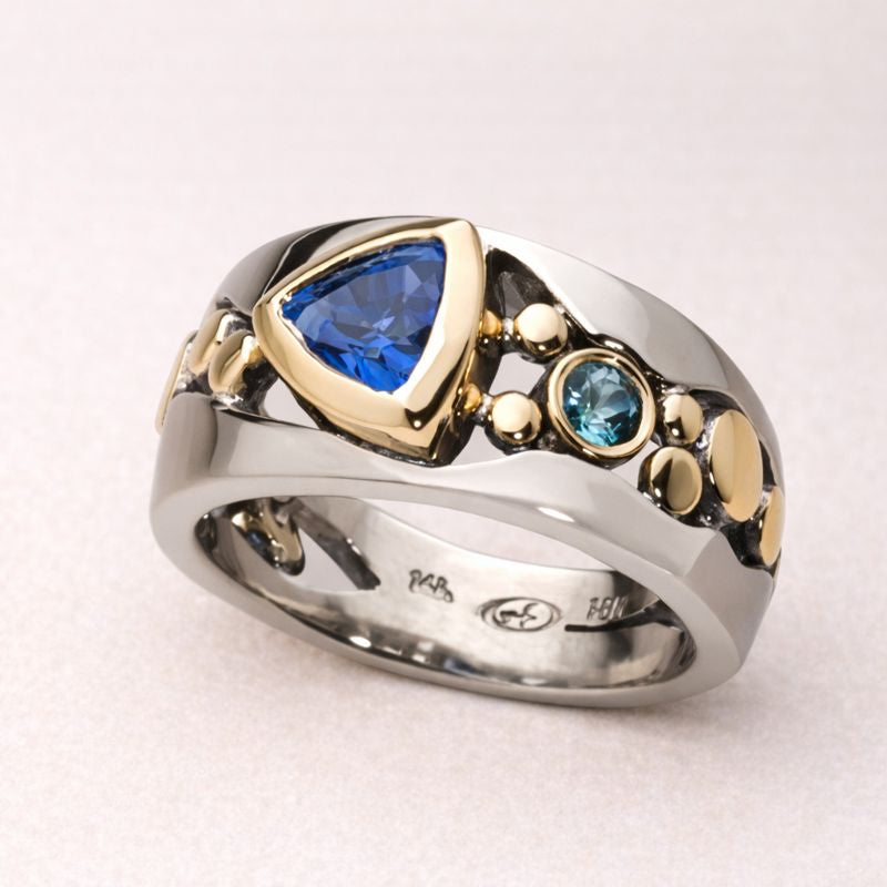 Vintage Blue Crystal Ring