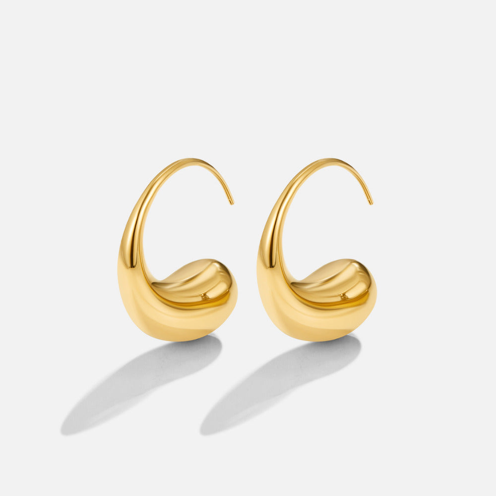 Chunky Gold Teardrop Earrings