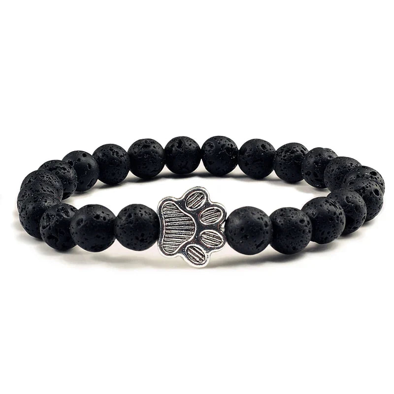 Beaded Paw Bracelet™ – Natural Stone Design