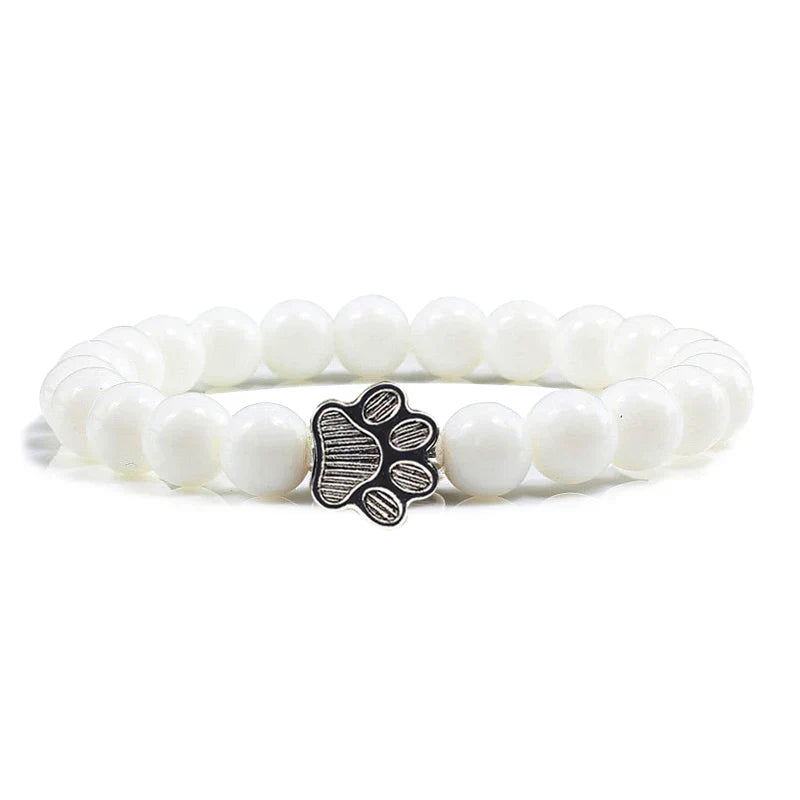 Beaded Paw Bracelet™ – Natural Stone Design