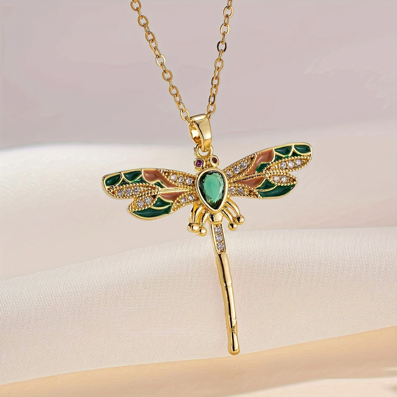 Dancing Dragonfly Golden Dreams Necklace™
