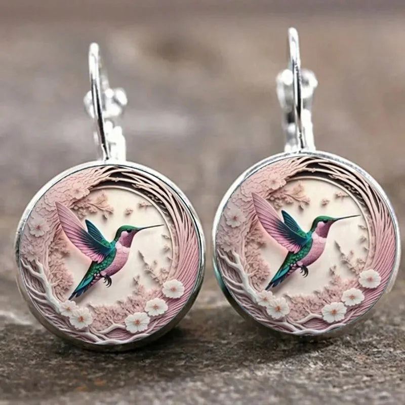 Hummingbird Glass Dome Pendant Necklace™