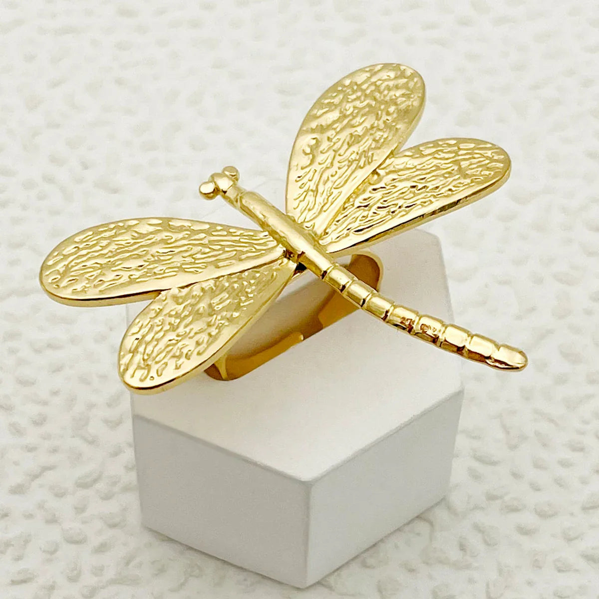 Adjustable Golden Dragonfly Ring™