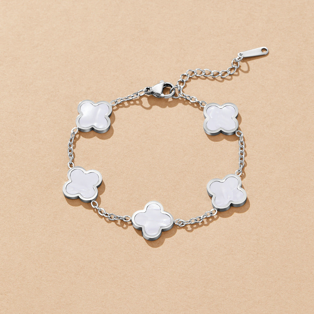 Silver Clover Bracelet
