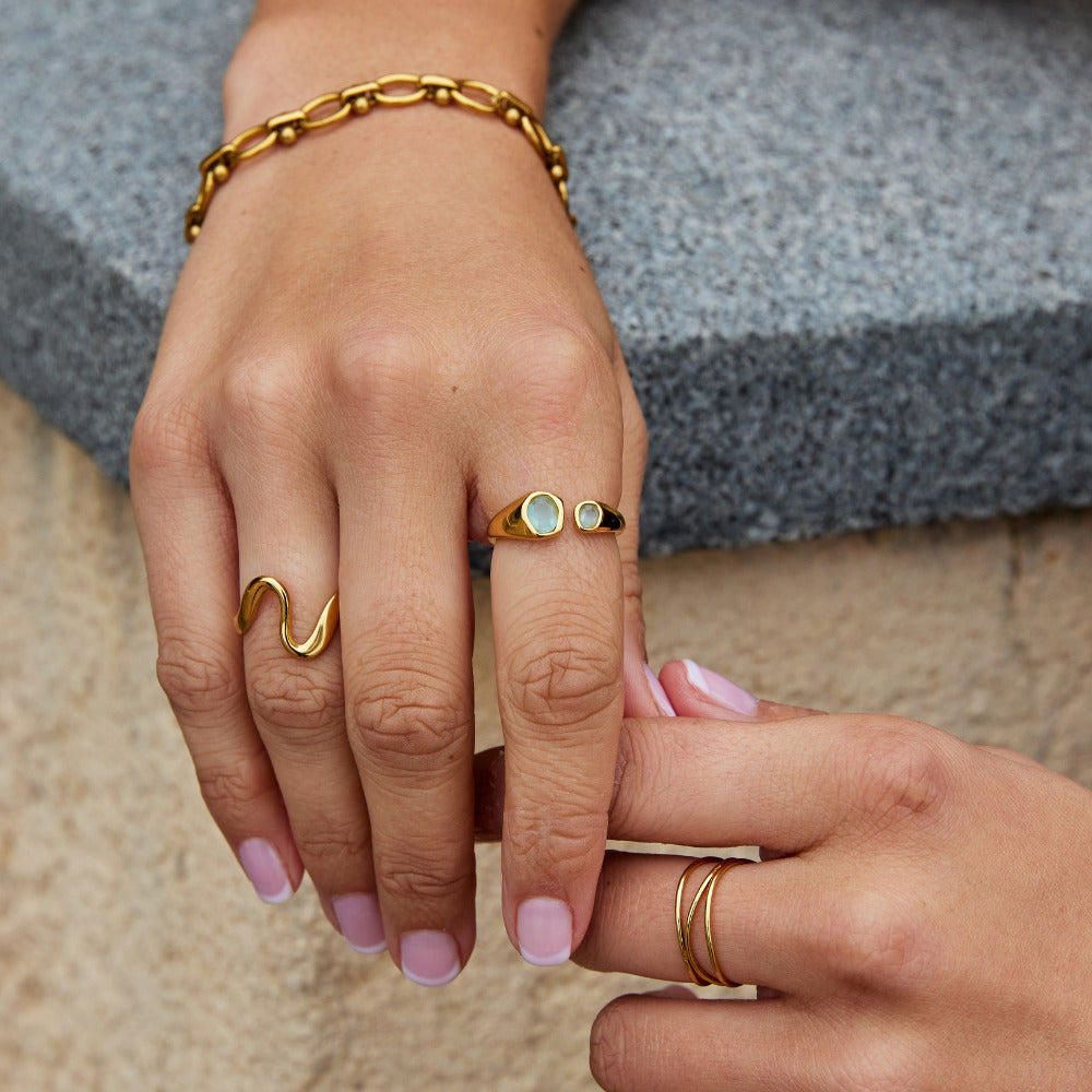 Vintage Aquamarine Wrap Ring