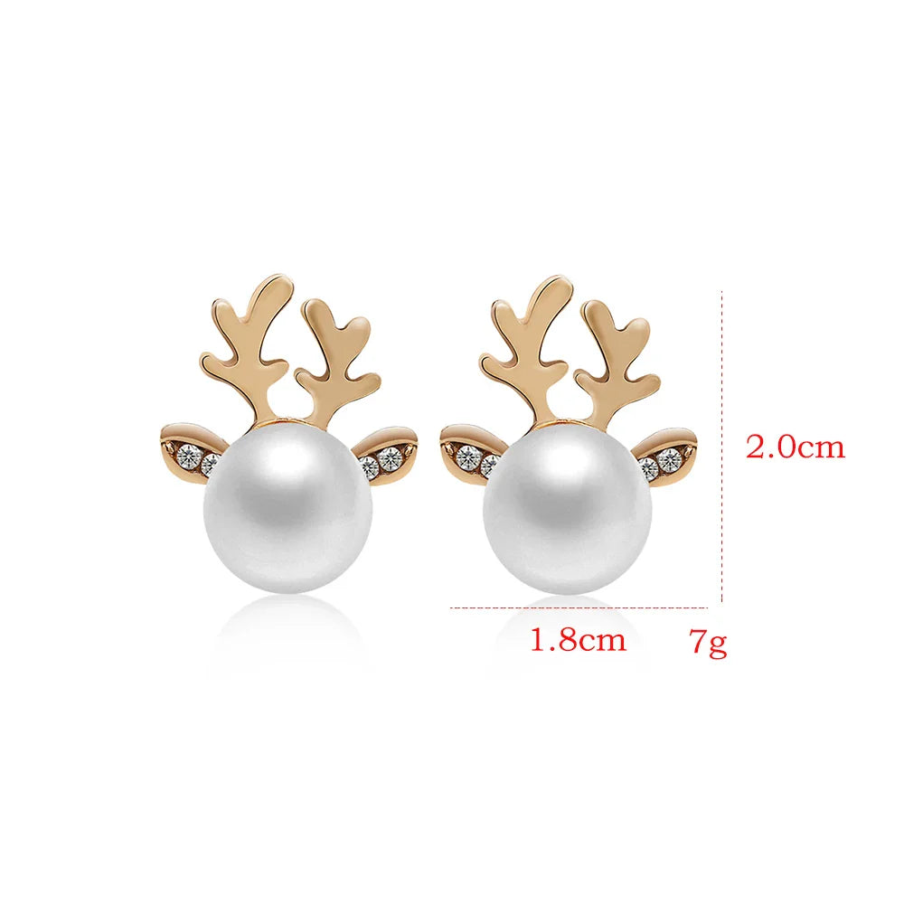 Christmas Reindeer Pearl Earrings™