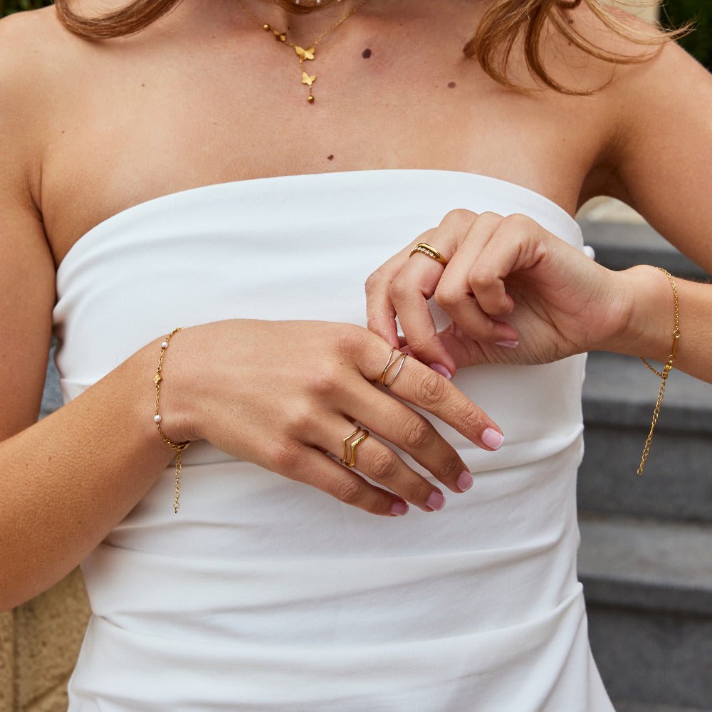 Ayla Three Toned Layered Ring