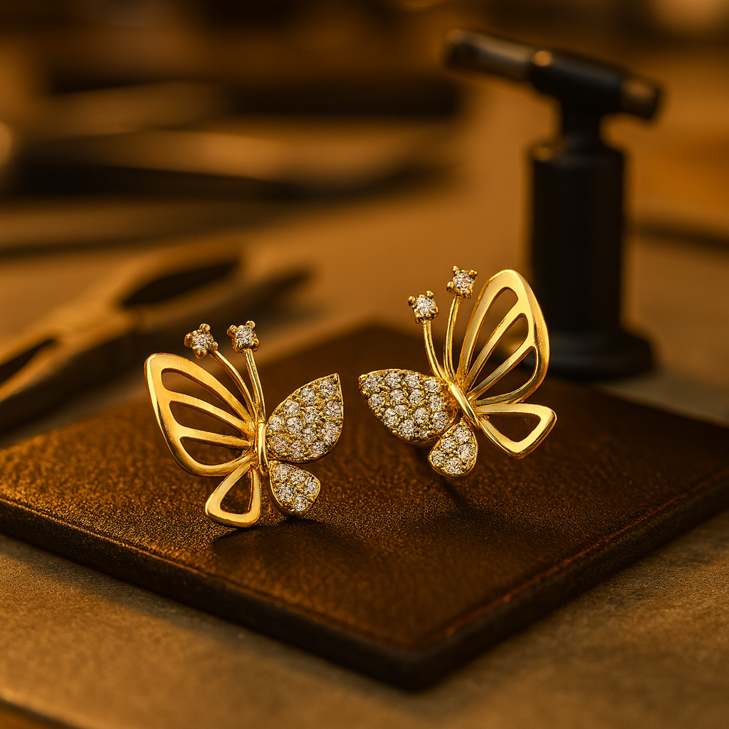 Elegant Zircon Butterfly Stud Earrings™