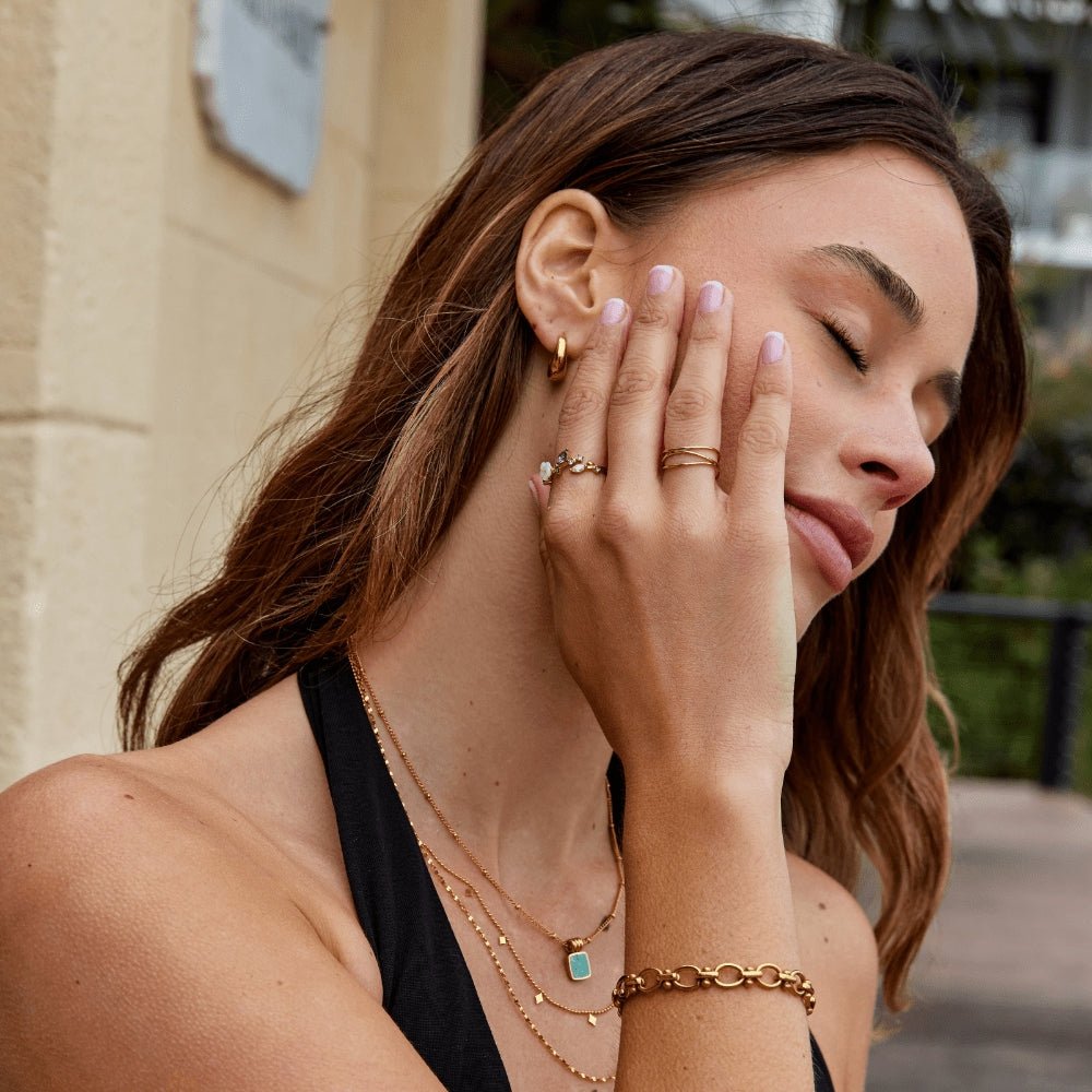 Crystal White Blossom Ring
