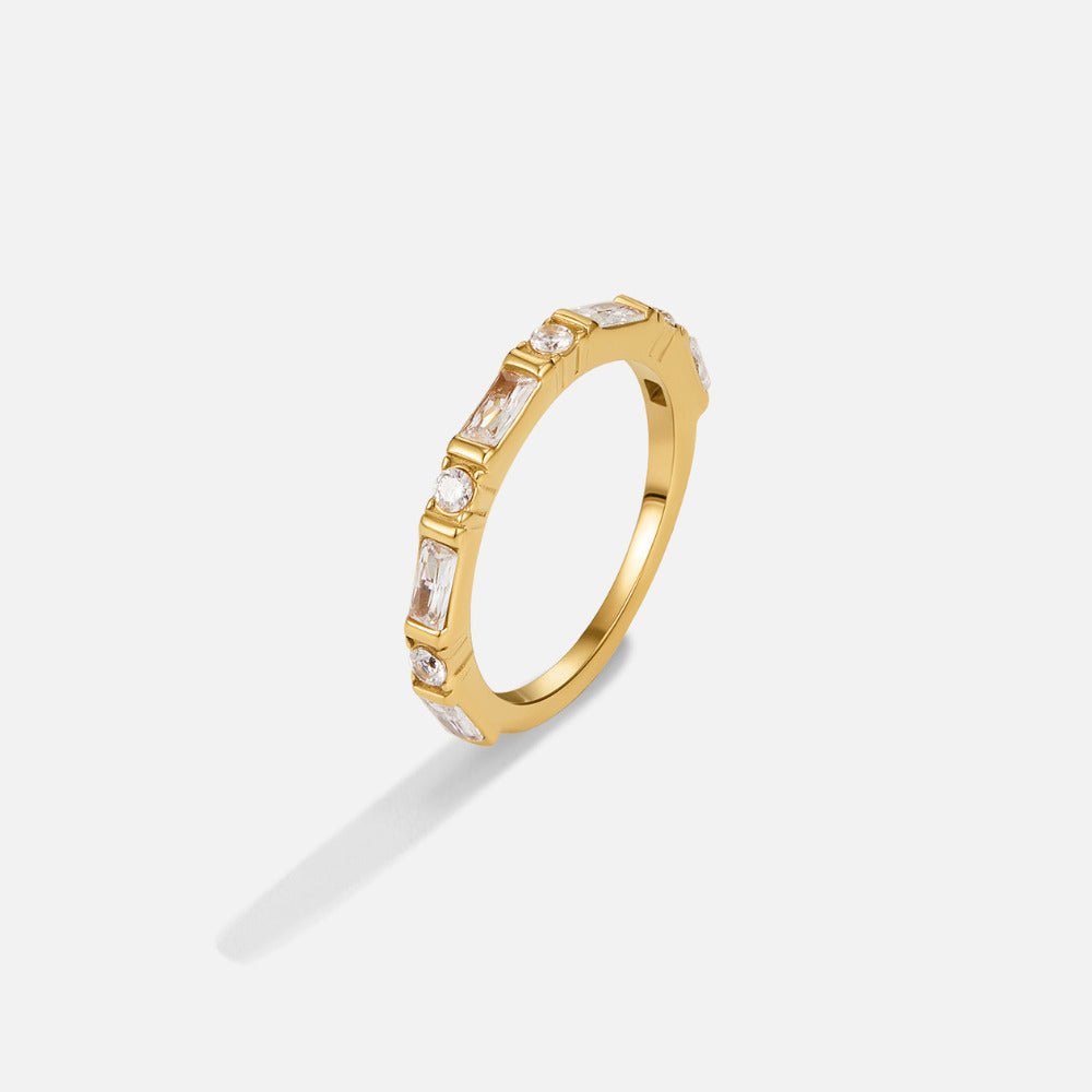 Emily Crystal Baguette Ring