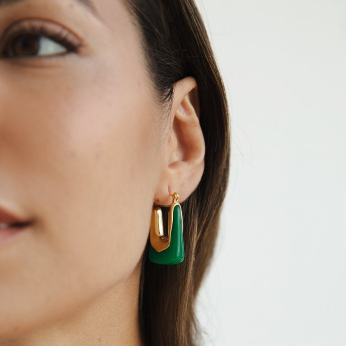 Esme Square Hoop Earrings