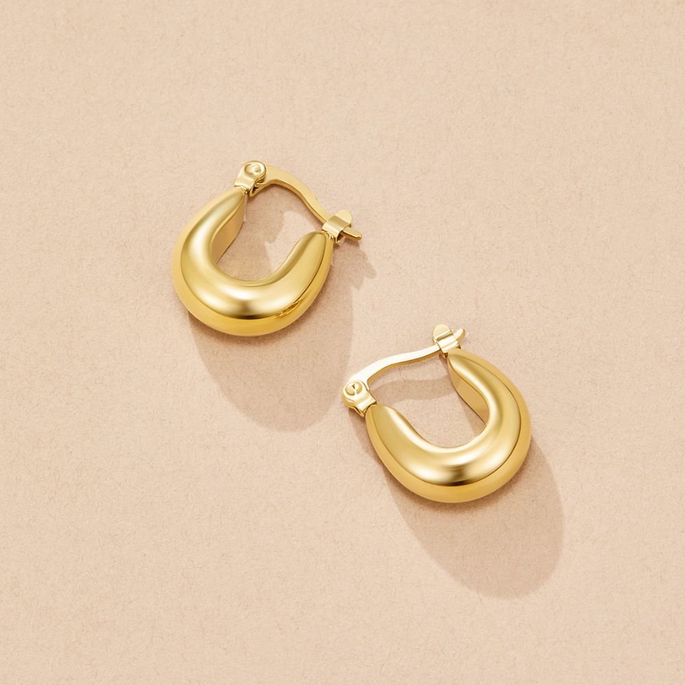 Gold Serenity Hoop Earrings
