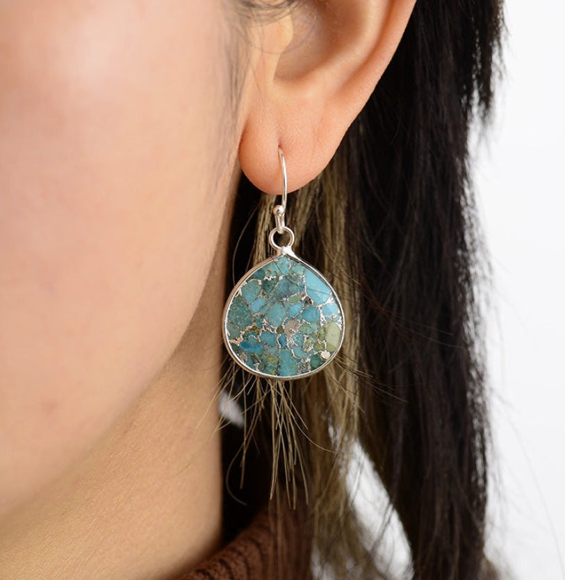 Handmade Turquoise Jasper Earrings