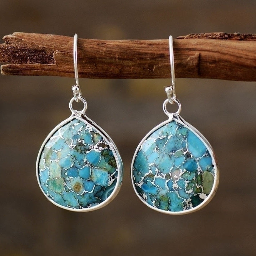 Handmade Turquoise Jasper Earrings