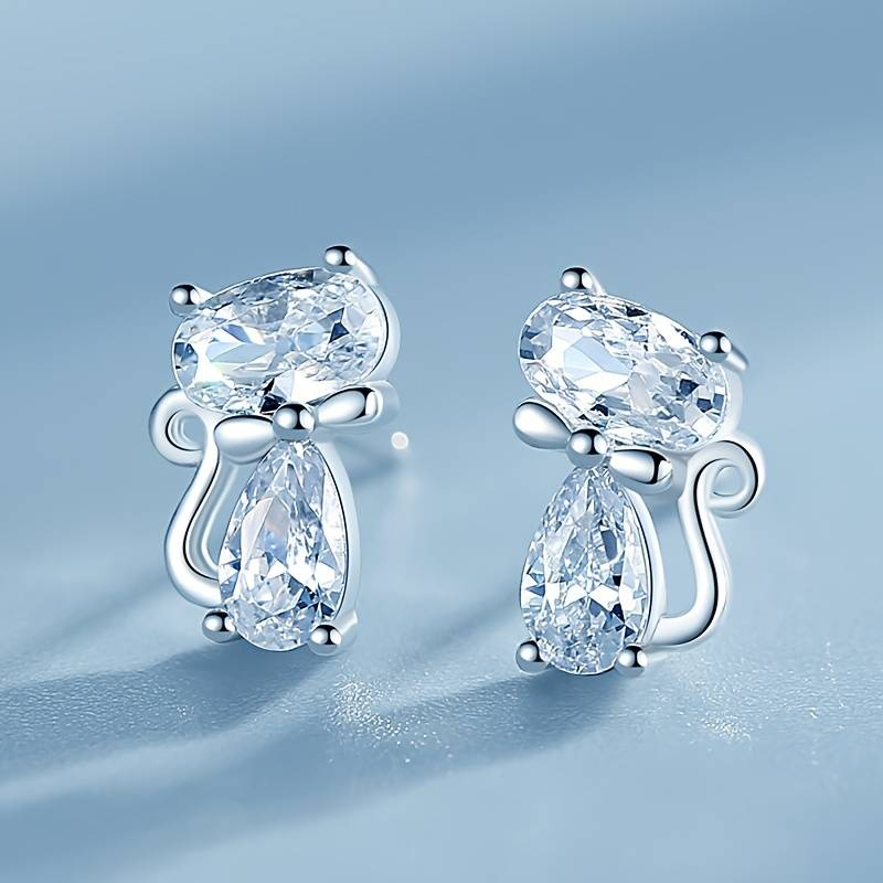 Vintage Zirconia Cat Earrings™