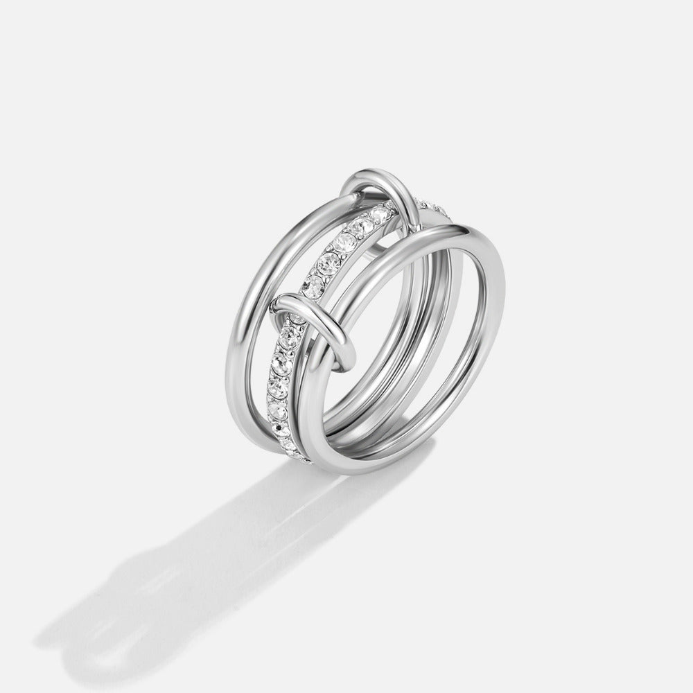 Layered Kaili Silver Ring