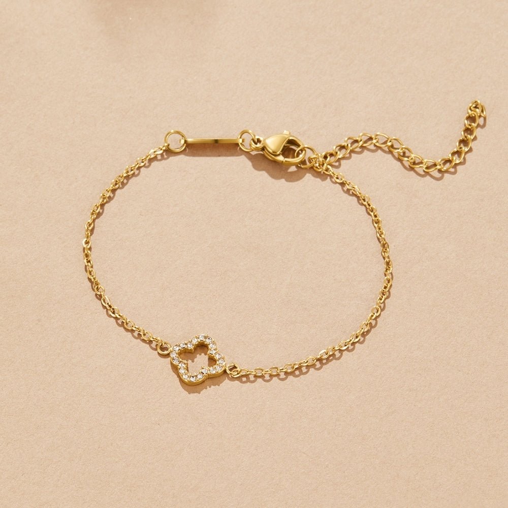 Luxe Crystal Clover Bracelet