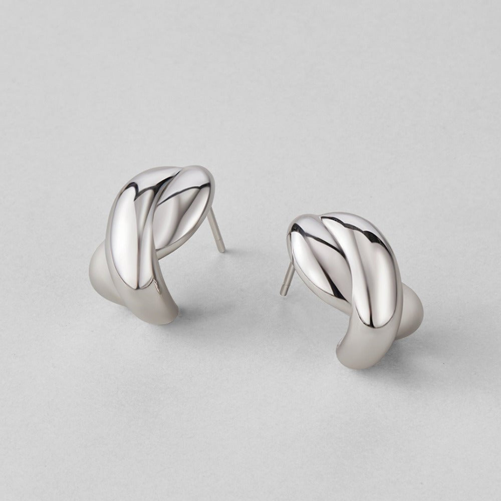 Silver Dakota Twisted Earrings