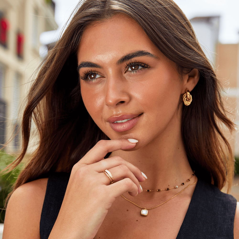 Sofia Twisted Gold Hoop Earrings