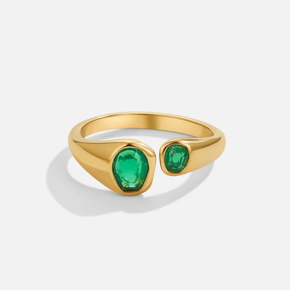 Vintage Green Emerald Wrap Ring