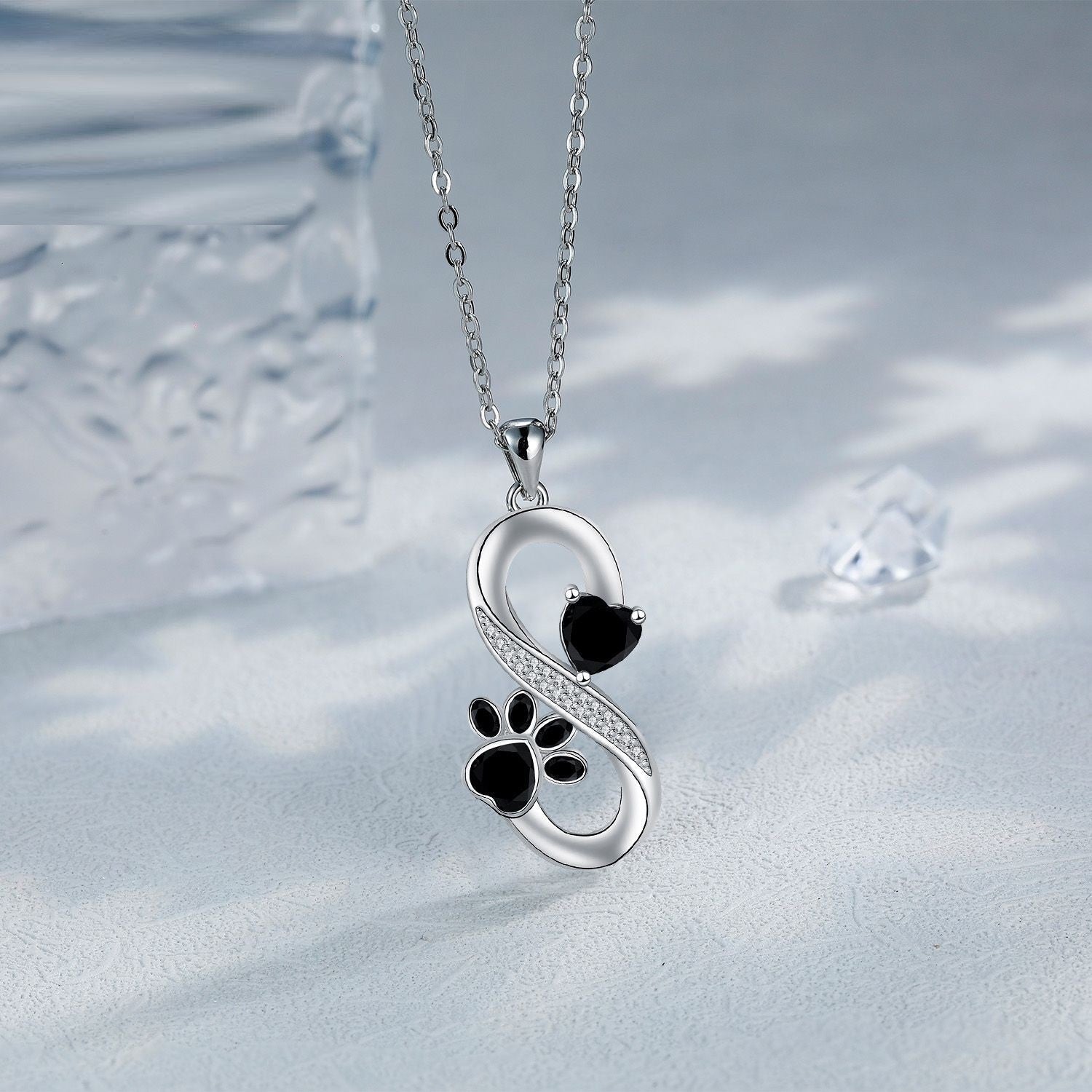 Infinite Symbol Necklace Hearts Paw Print™