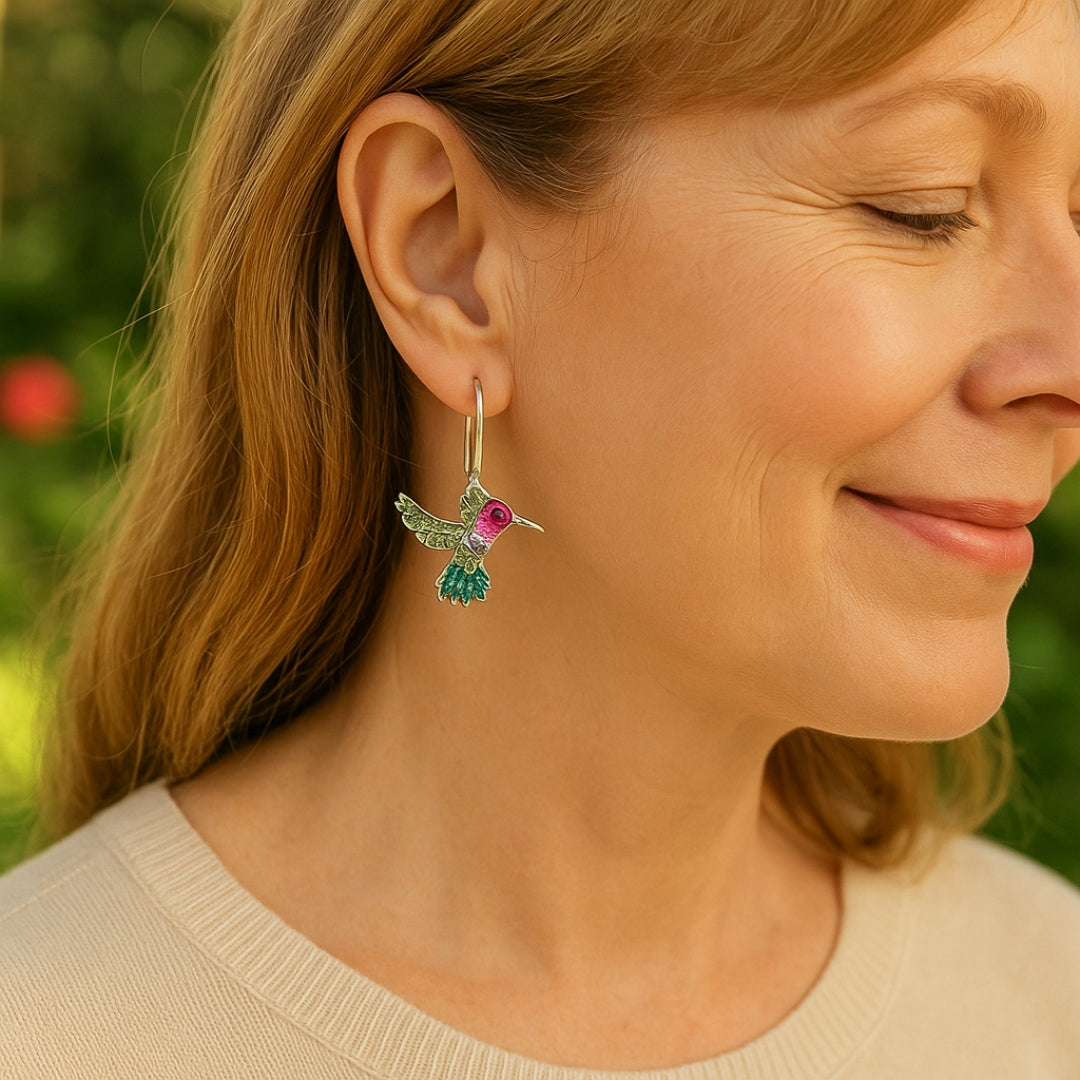 Colorful Hummingbird Sparkle Earrings™