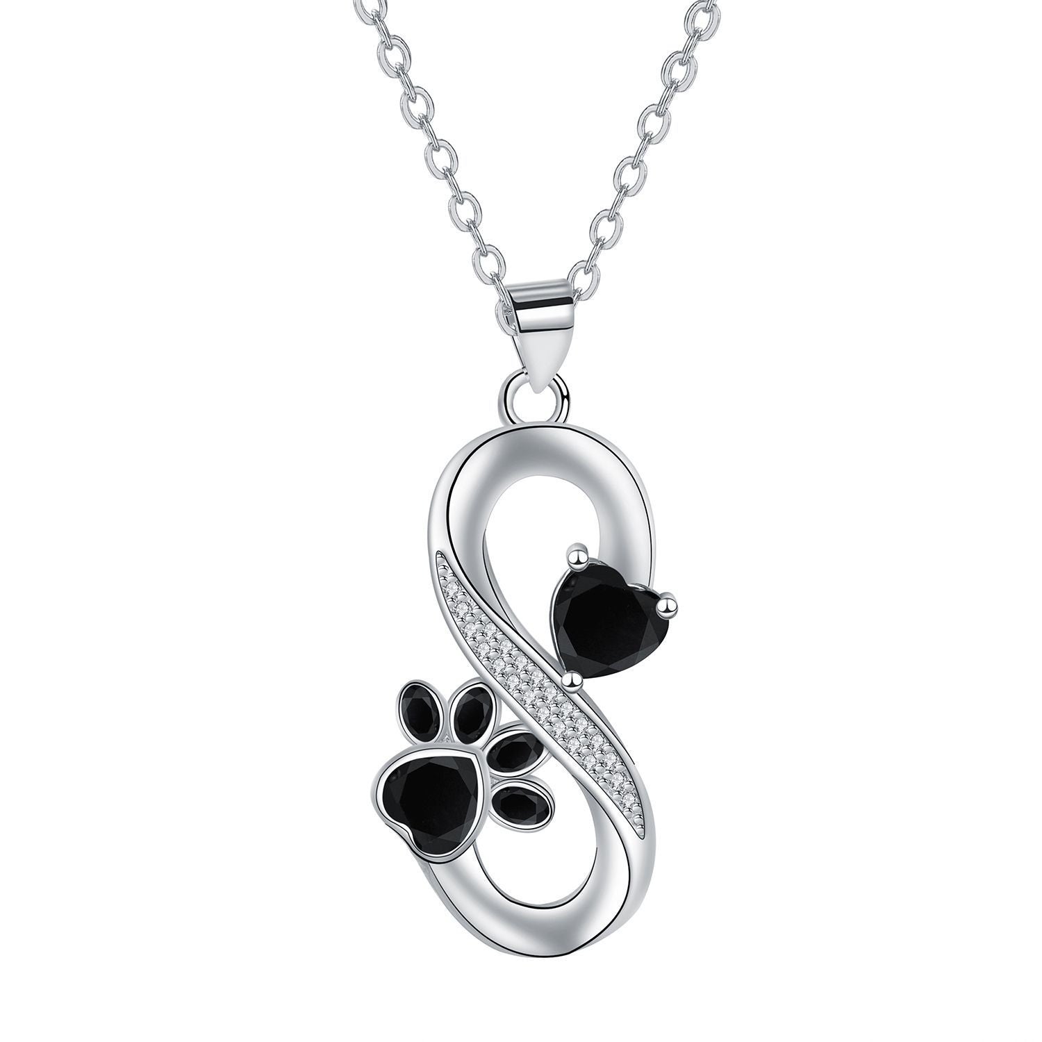 Infinite Symbol Necklace Hearts Paw Print™