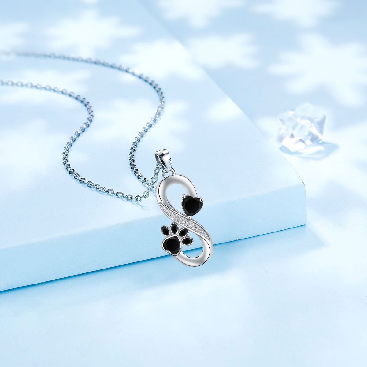 Infinite Symbol Necklace Hearts Paw Print™