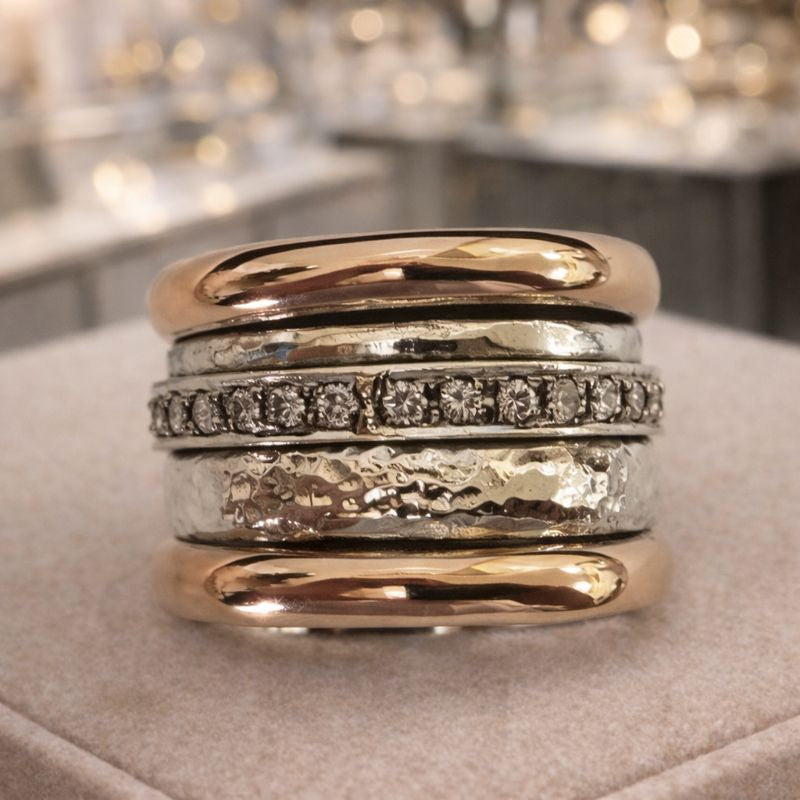 Vintage Layered Thick Gold Ring