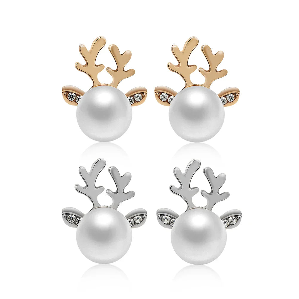 Christmas Reindeer Pearl Earrings™