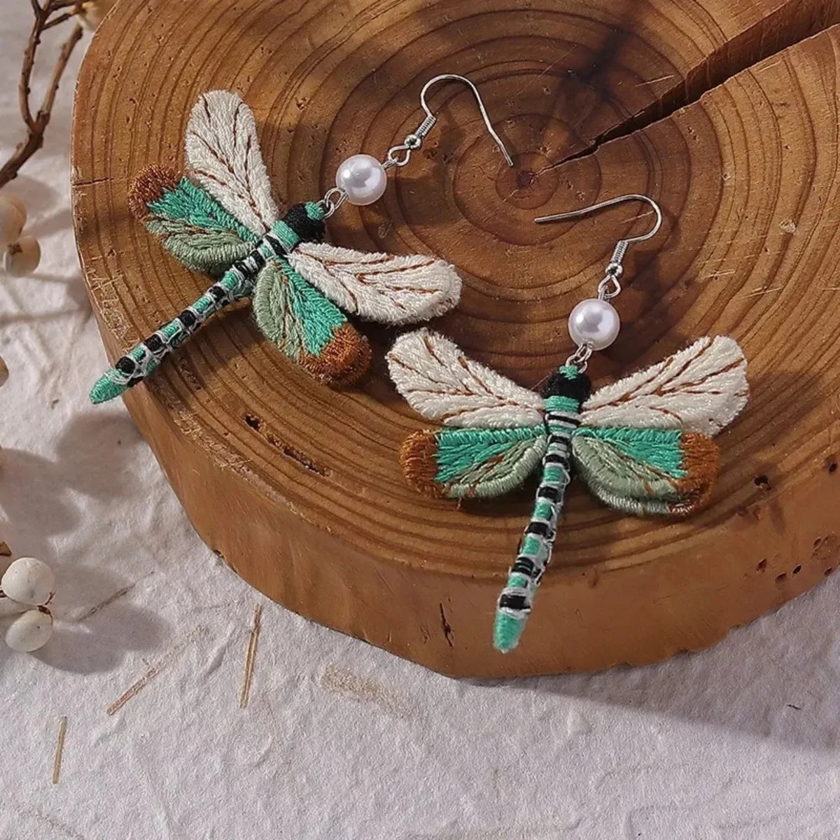 Bohemian Embroidered Dragonfly Earring™