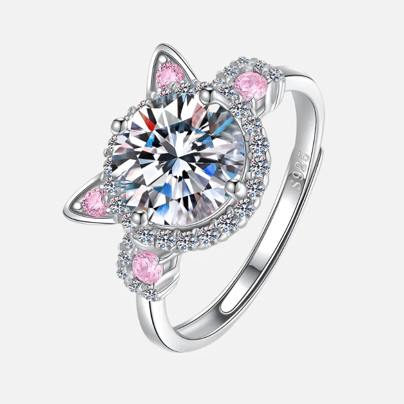 Adjustable Cat Ears Ring with Zirconia™