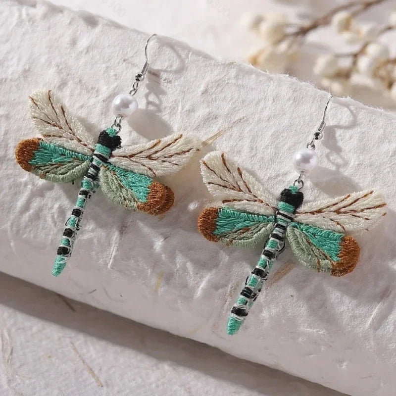 Bohemian Embroidered Dragonfly Earring™