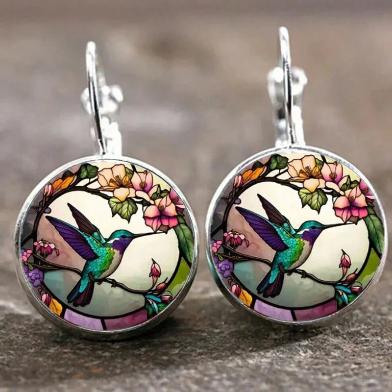 Hummingbird Glass Dome Pendant Necklace™