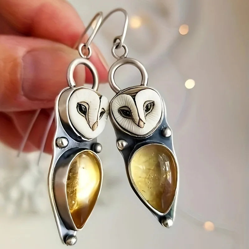 Boho Owl Drop Earrings™ - Nickel Free for Sensitive Ears