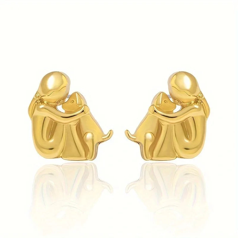 Silver and Gold Two-Tone Hug Earrings™