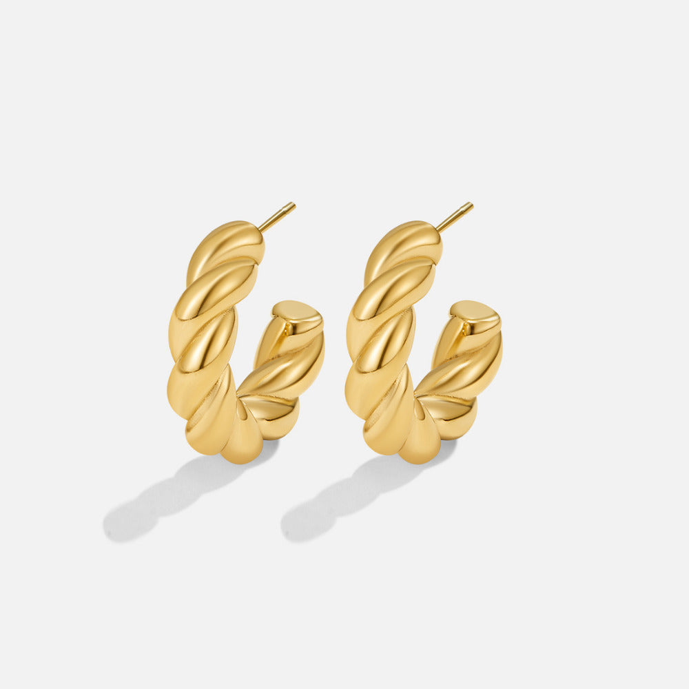 Twisted Felicity Hoop Earrings