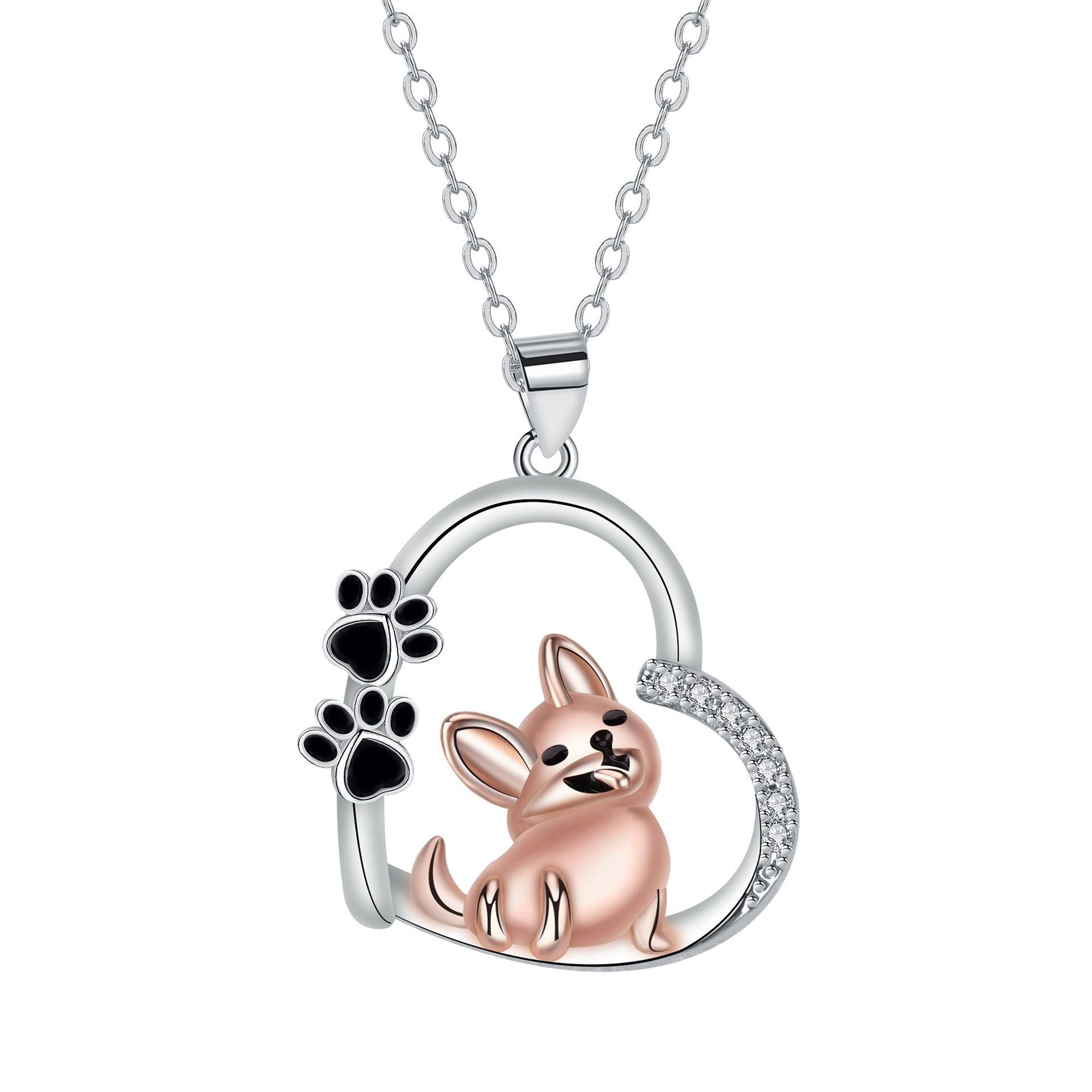 Lovely Heart-shaped Dog Pendant Necklace™