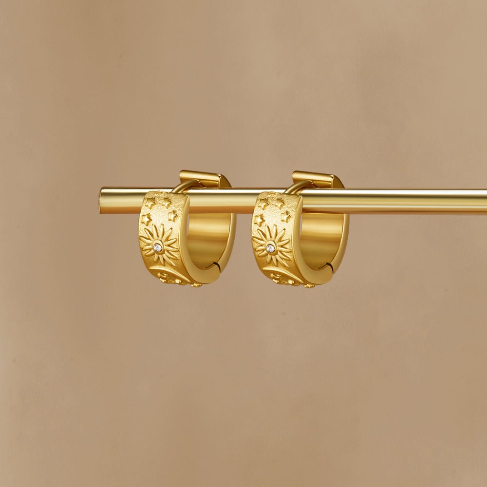 Celestial Gold Hoop Earrings