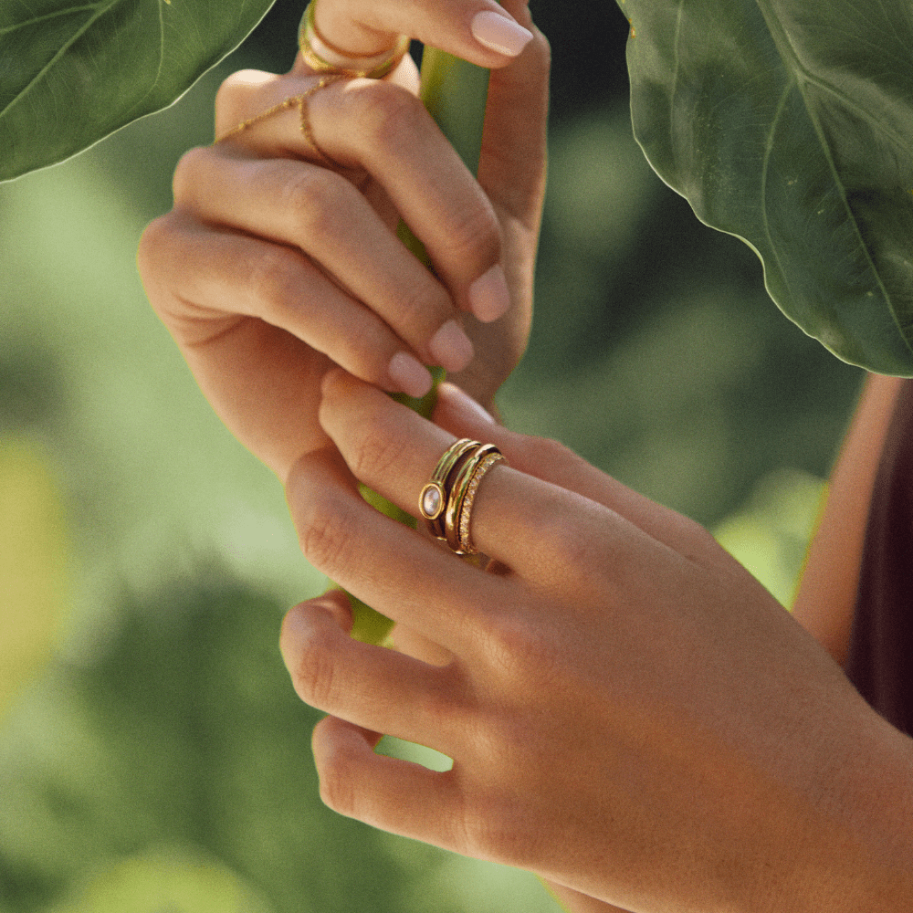 Chunky Pearl 18K Gold Ring