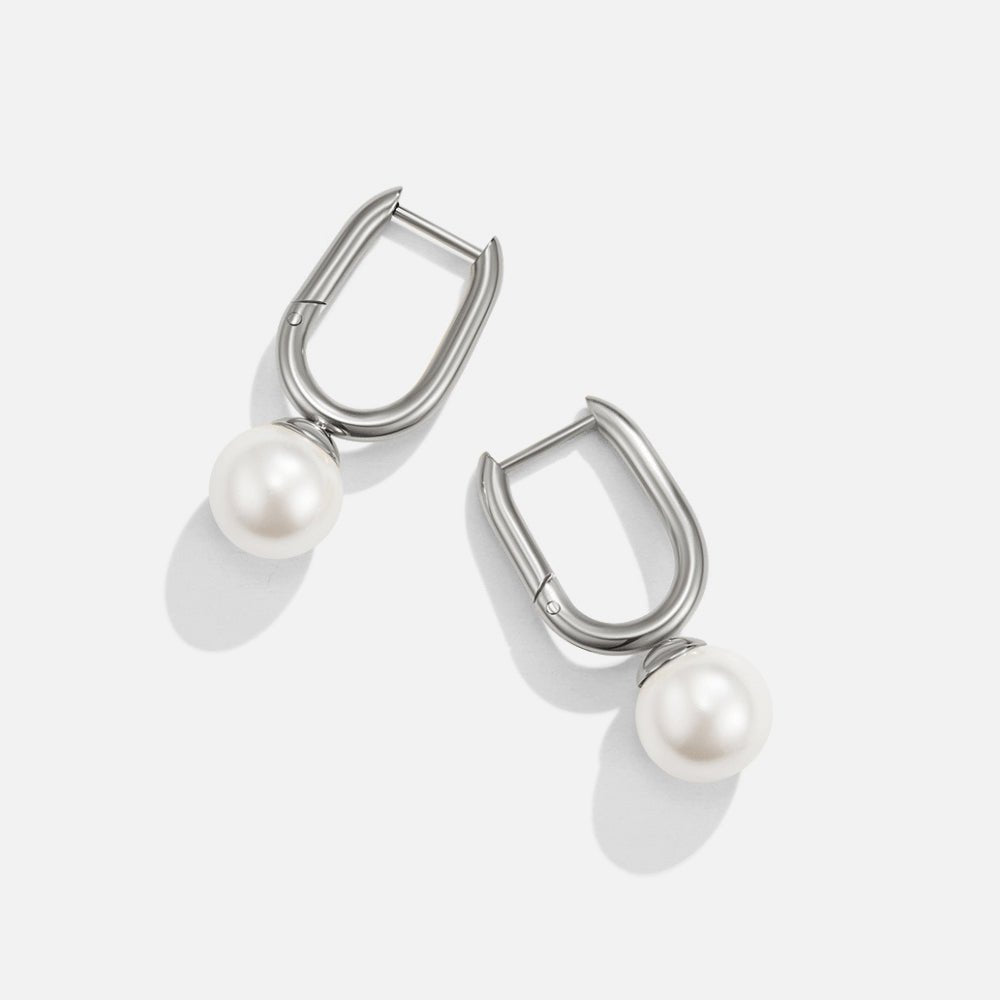 Cora Pearl Silver Hoop Earrings