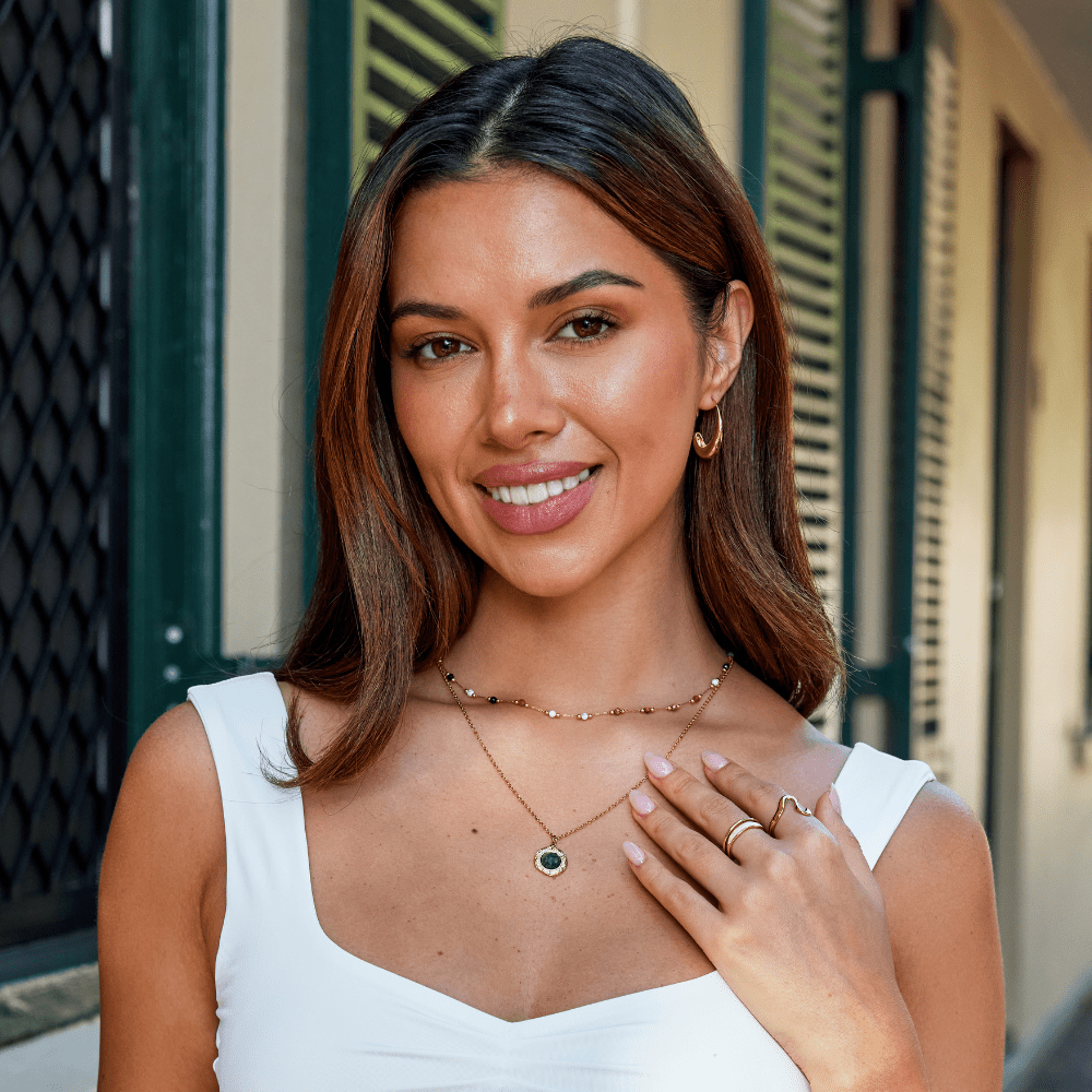 Green Aventurine Coin Necklace