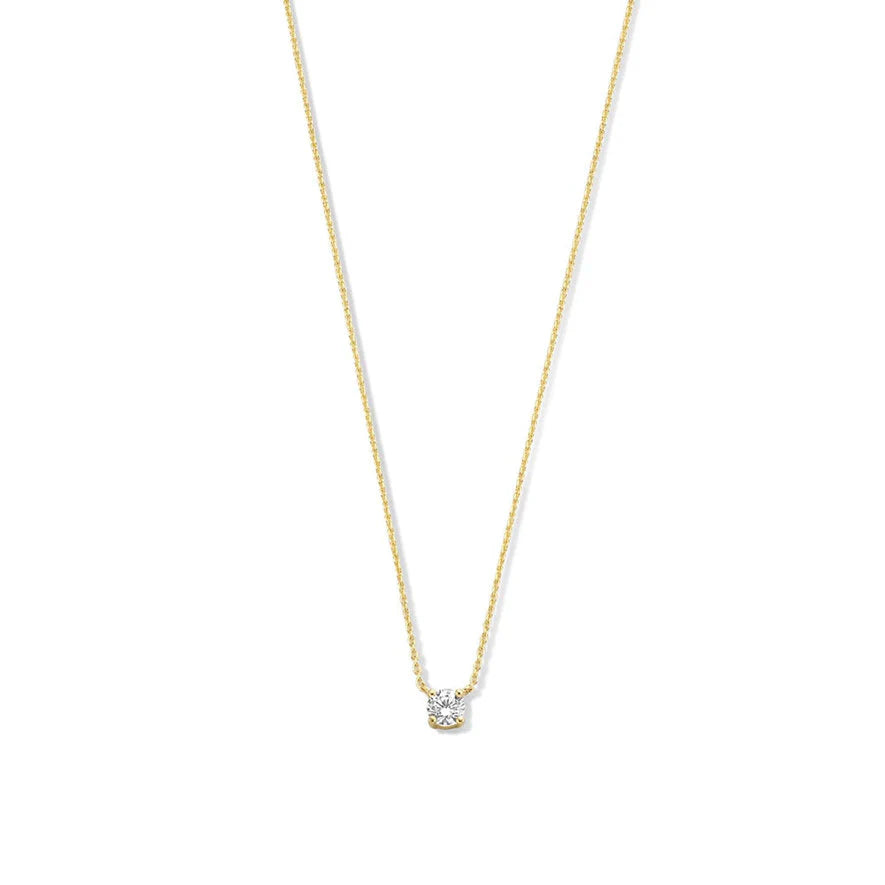 Cléa Moissanite Stone Necklace | Gold