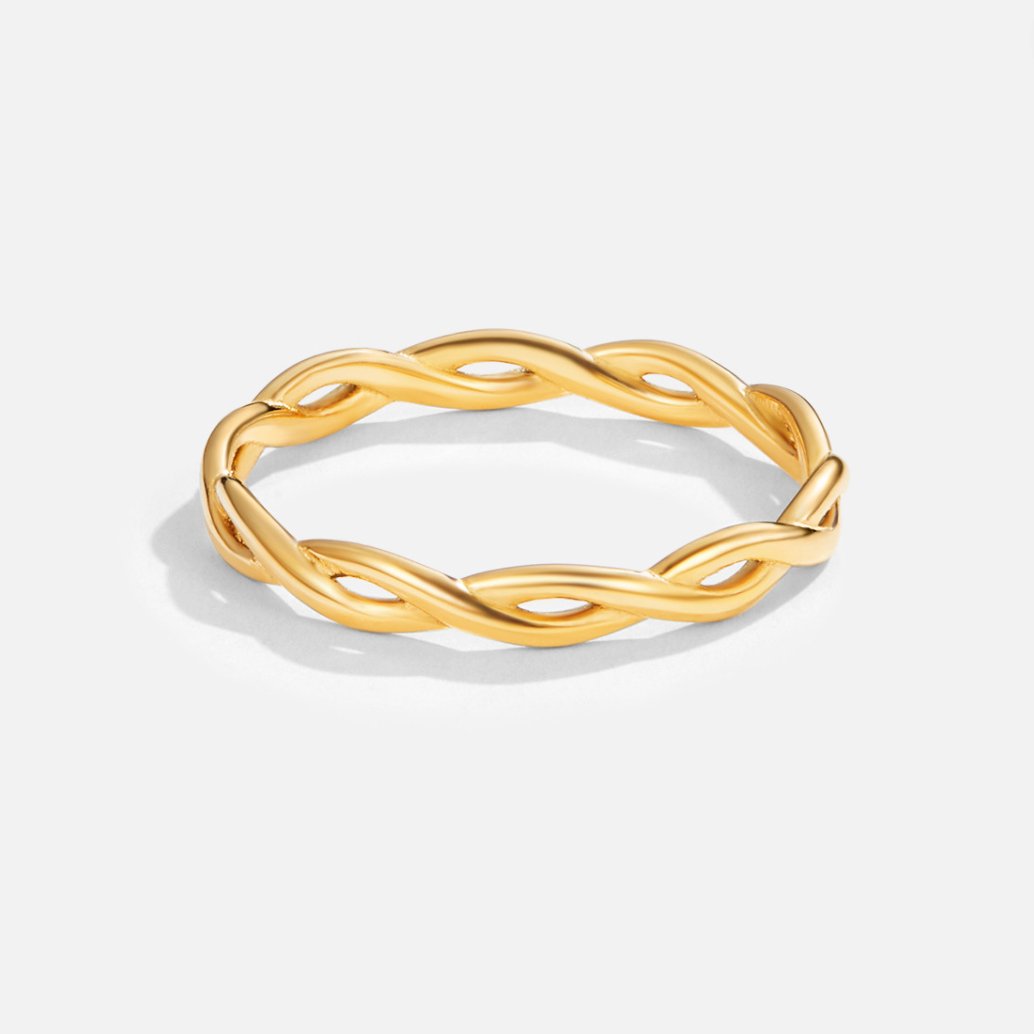 Infinity Gold Twist Ring